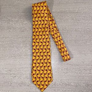 DORMEUIL 100% Silk Men's Tie - Golden